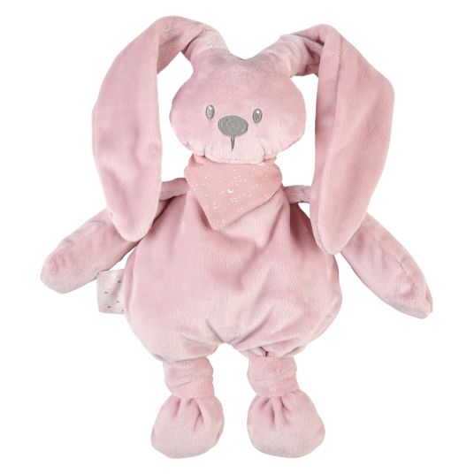 Nattou Cuddly toy Glow in the dark scarf 36 cm - Lapidou rabbit - Old Pink