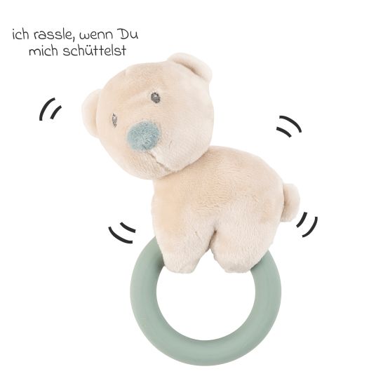 Nattou Mini rattle animal 15 cm - Jules the bear