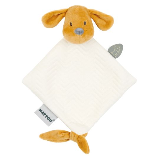 Nattou Mini cuddle cloth 30 cm - Charlie the dog - Vanilla