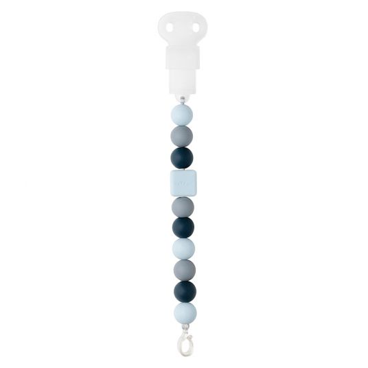 Nattou Pacifier chain with silicone beads - Navy