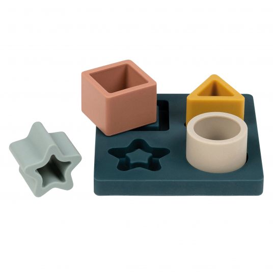 Nattou Plugging game with 4 shapes - Silicone - Dark Green