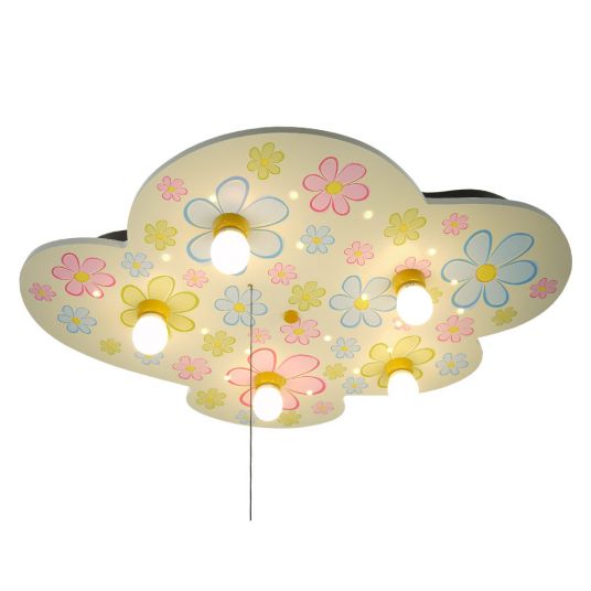 Niermann Ceiling lamp cloud XXL - Colorful flowers