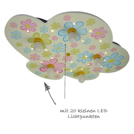 Niermann Ceiling lamp cloud XXL - Colorful flowers