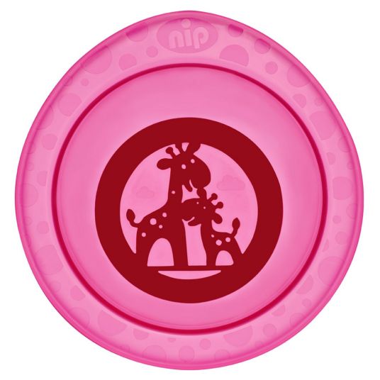 Nip Breast bowl non-slip - Giraffe - Pink