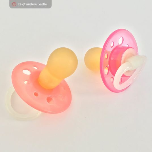 Nip Luminous pacifier 4-pack Cherry Night - Latex 0-6 M - Girl