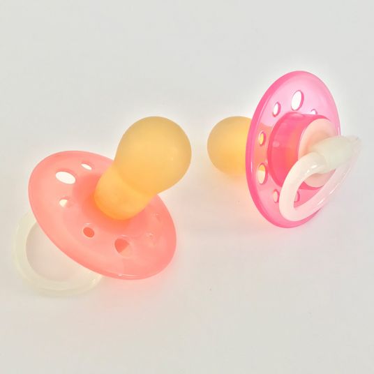 Nip Luminous pacifier 4-pack Cherry Night - Latex from 6 M - Girl