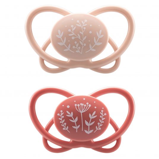 Nip Eco pacifier 2-pack My Butterfly - silicone 0-6 M - from renewable resources - Red