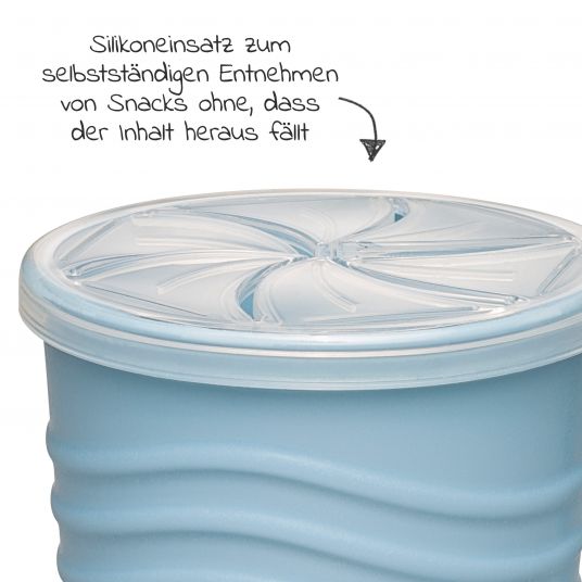 Nip Eco snack box / tazza per bambini 2in1 eat green - realizzata con materie prime rinnovabili - blu