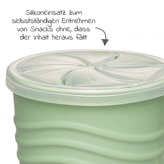 Nip Öko-Snackbox / Kindertasse 2in1 eat green - aus nachwachsenden Rohstoffen - Grün