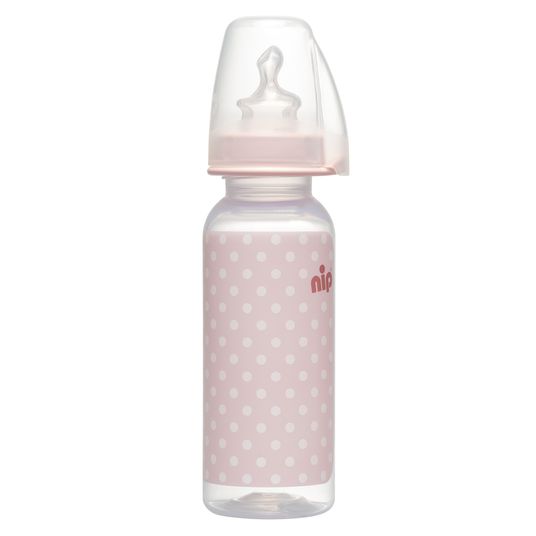 Nip PP-Flasche Trendy 250 ml - Silikon Gr. 1 M - Pink