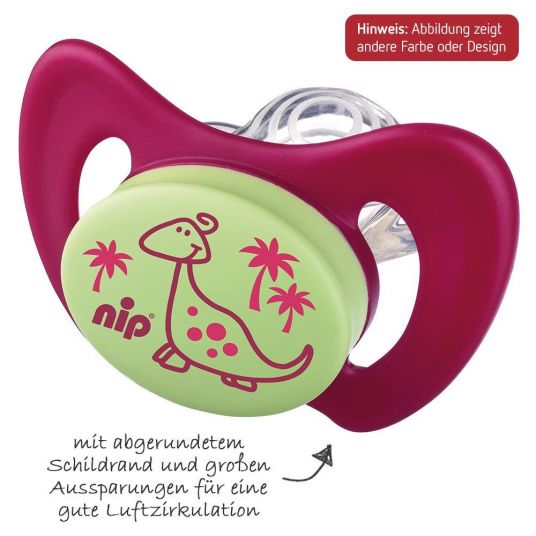 Nip Pacifier Miss Denti - Silicone from 13 M - Fox - Green