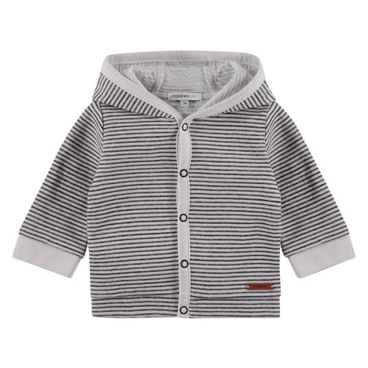 Noppies Hooded jacket Leawood - stripes gray - size 62