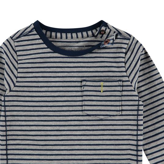 Noppies Long sleeve shirt Kaub - stripes gray blue - size 62