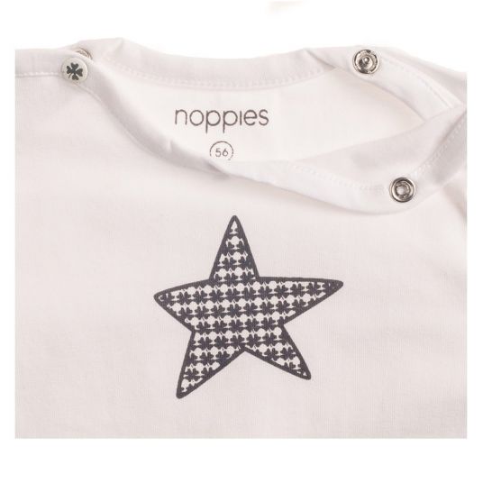Noppies Langarmshirt Lucky Star - Weiß - Gr. 50