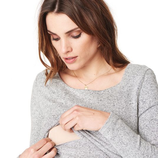 Noppies Long sleeve shirt with breastfeeding function Holly - Grey Melange - Gr. S