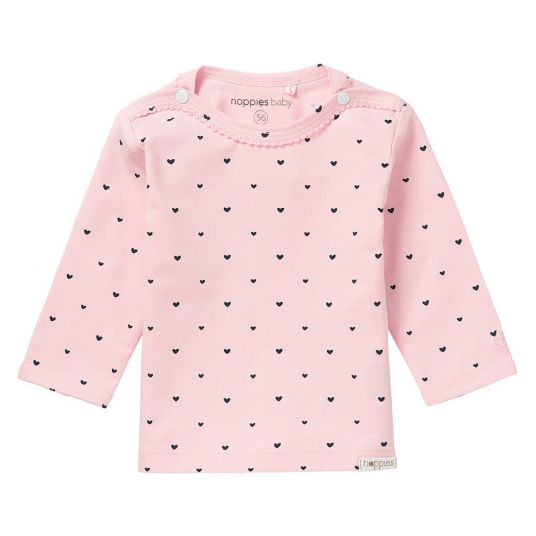Noppies Long sleeve shirt Nanno - hearts pink - size 50