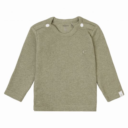 Noppies Langarmshirt Natal - Light Green Melange - Gr. 56