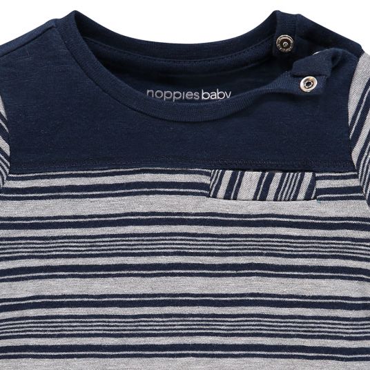 Noppies Long sleeve shirt Vallejo - stripes Navy Grey - size 56