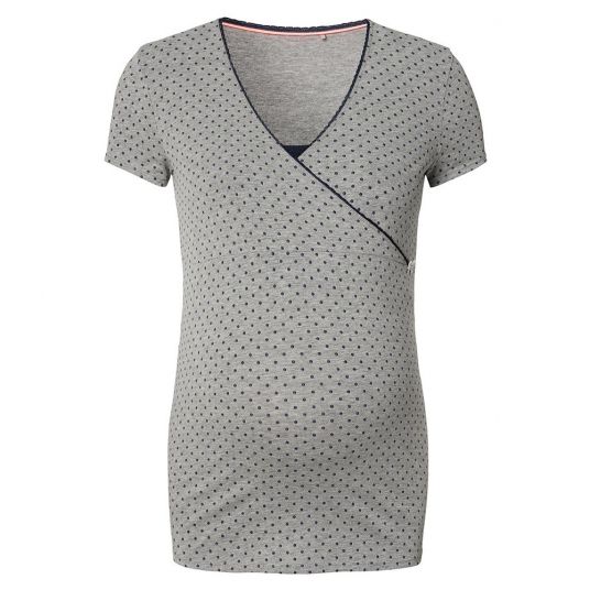 Noppies Lounge shirt with breastfeeding function Emma - dots - gray melange - size S