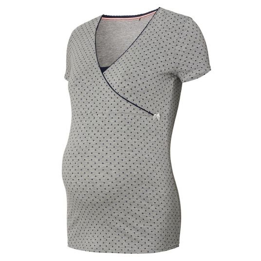 Noppies Lounge shirt with breastfeeding function Emma - dots - gray melange - size S