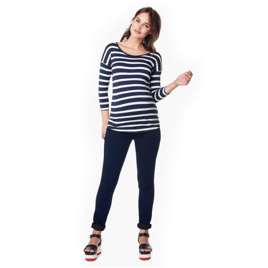 Noppies Shirt Stripes - Dark Blue White - Size S