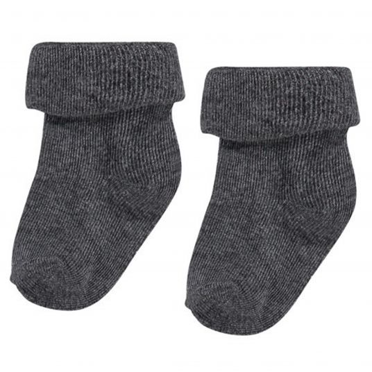 Noppies Socken 2er Pack - Dot Grau - Gr. 0 - 3 Monate