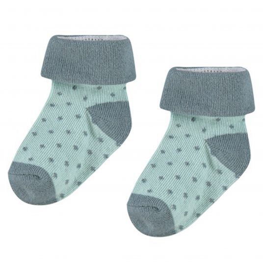 Noppies Socks 2 Pack - Dot Green - Size 0 - 3 months