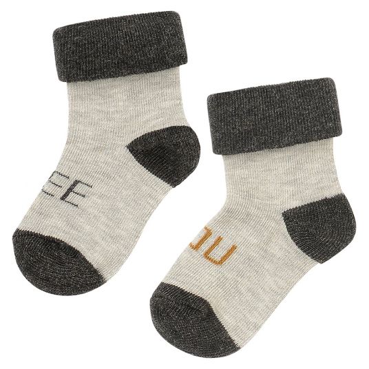 Noppies Socks 2 pack - Iruna Grey - size 0 - 3 months