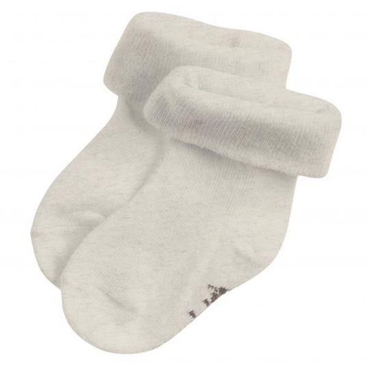 Noppies Socken 2er Pack Kai - Taupe Melange - Gr. 3-6 Monate