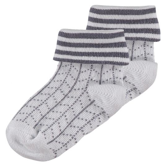 Noppies Socks 2 pack - chasuble gray - size 0 - 3 months
