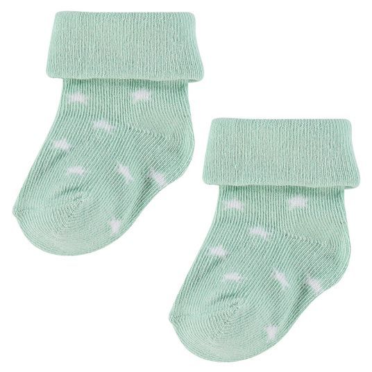 Noppies Socken 2er Pack - Levi Stars Mint - Gr. 0 - 3 Monate