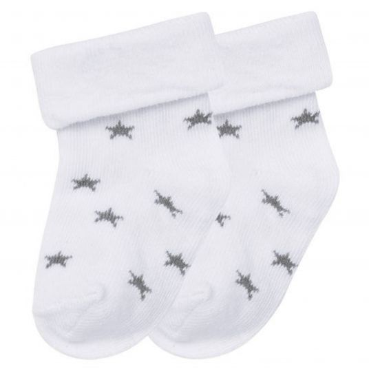 Noppies Socks 2 pack - Levi Stars White - size 0 - 3 months