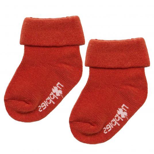 Noppies Socken 2er Pack Maxiem - Dot Rot - Gr. 0 - 3 Monate