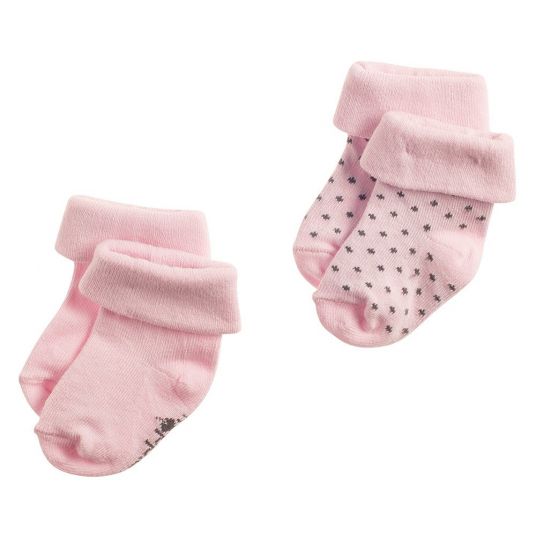 Noppies Socken 2er Pack Noisia - Rosa - Gr. 0 - 3 Monate