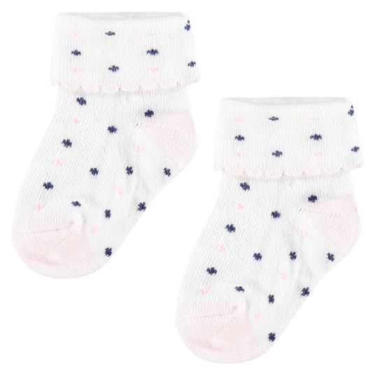 Noppies Socks 2 Pack Raleigh Stripes - Colorful White - Sizes 3 - 6 months