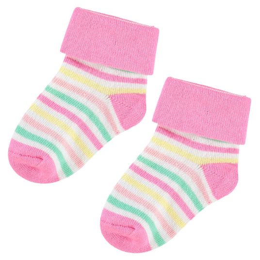 Noppies Socken 2er Pack Salinas - Streifen - Bunt - Gr. 3 - 6 Monate