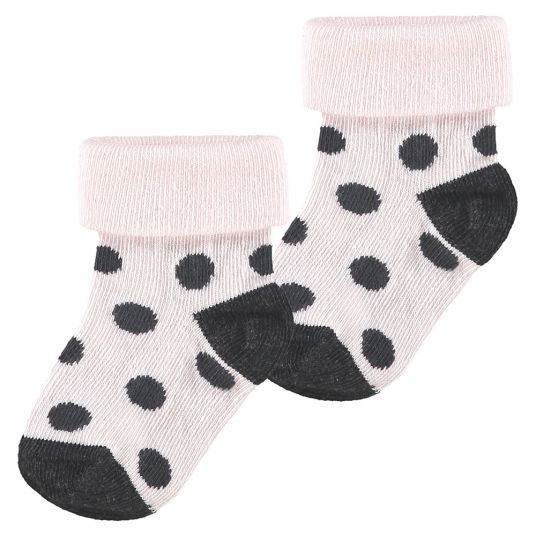 Noppies Socks 2 Pack Wellesley - Pink Black - Size 0 - 3 months