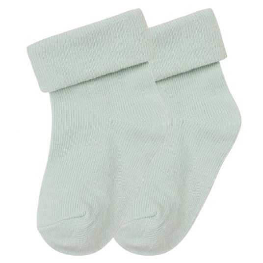 Noppies Socks 2 pack - Zoe striped mint - size 0 - 3 months