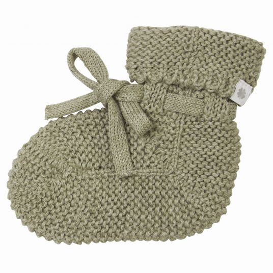 Noppies Organic Cotton Knitted Slipper Nelson - Light Green - Size One