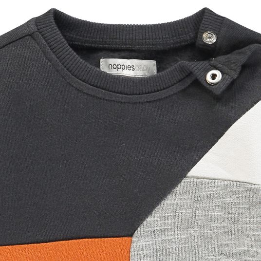 Noppies Sweatshirt Truckee - Orange Black Grey - Size 56