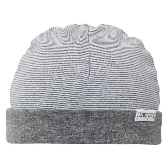 Noppies Reversible cap Erin - striped gray - size 0 - 3 months