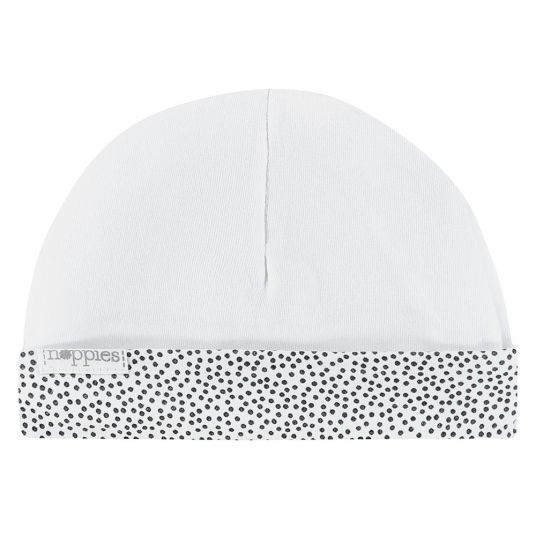 Noppies Reversible cap Marjolein - Dot - White Grey - Size 0 - 3 months