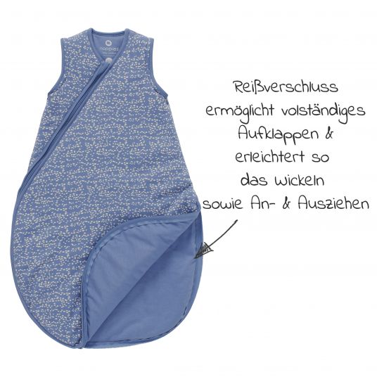 Noppies Winterschlafsack wattiert Ärmel abnehmbar - Colony Blue - Gr. 60 cm