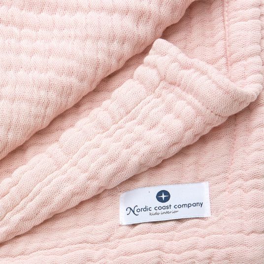 nordic coast company Baby blanket / cuddle blanket muslin- 120 x 90 cm - Pink