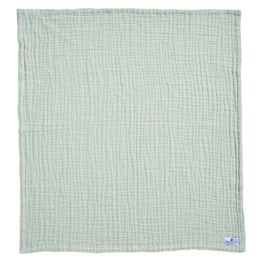 nordic coast company Baby blanket / cuddle blanket muslin- 80 x 80 cm - Mint