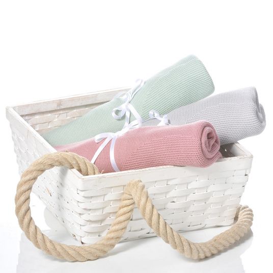 nordic coast company Cotton baby blanket - Cloud - Berry
