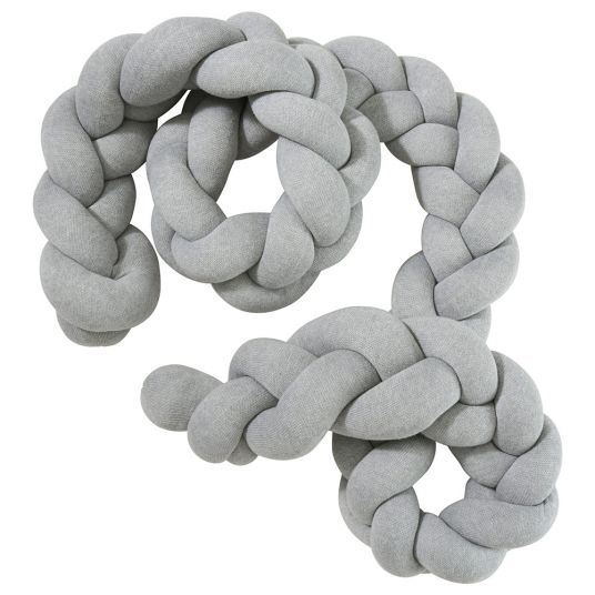 nordic coast company Bed snake / nest roll - braided - gray