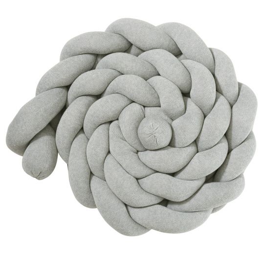 nordic coast company Bed snake / nest roll - braided - gray