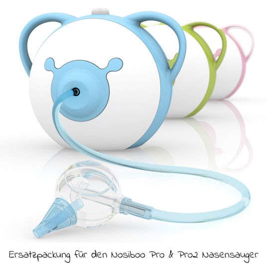 nosiboo Confezione di ricambio per l'aspiratore nasale elettrico Pro2 - Blu