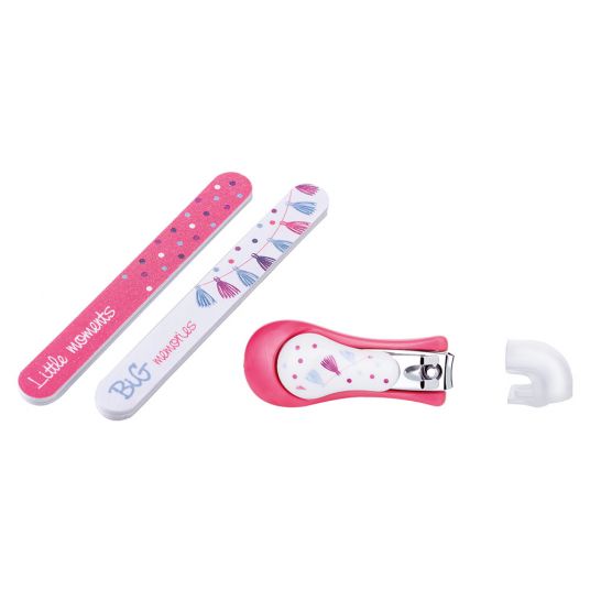 Nuby 3-piece nail care set baby manicure - Little Moments - Pink
